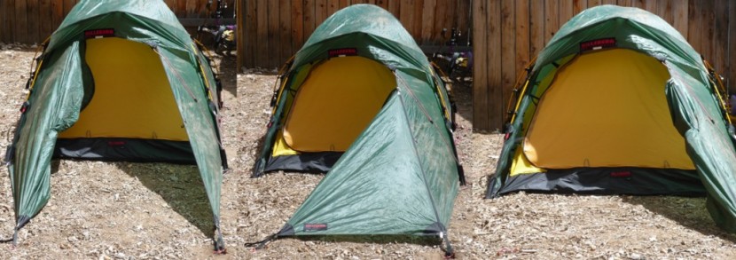 hilleberg jannu - the jannu's three different vestibule configurations are shown here...