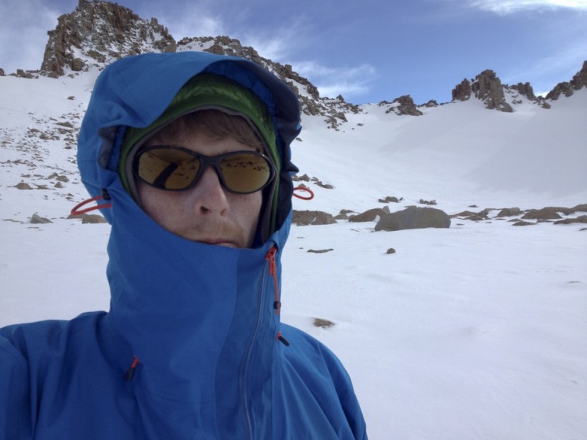 mammut felsturm half-zip - the mammut felsturm's hood covers your chin very well.