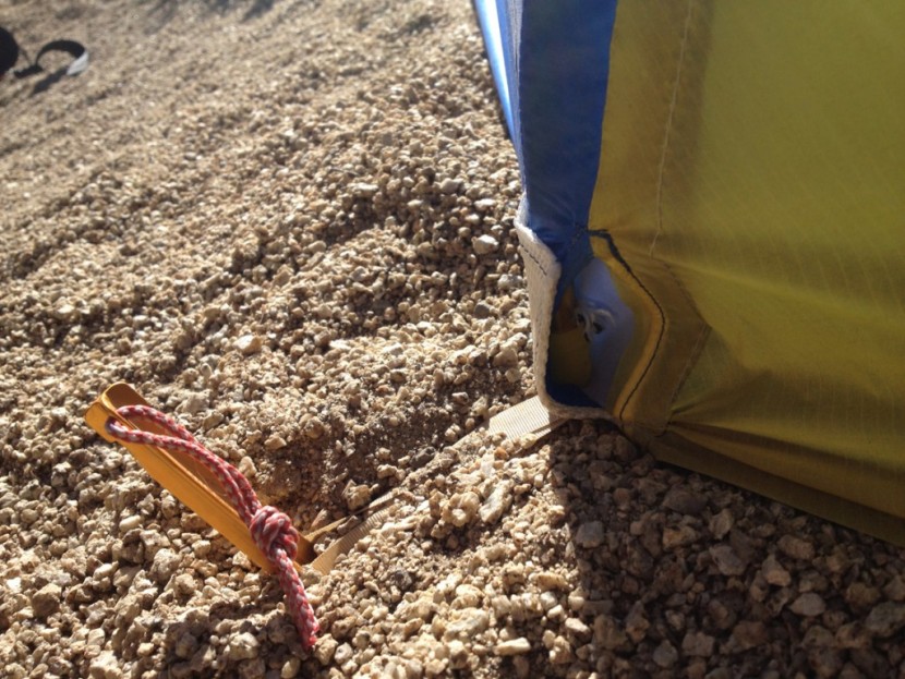 stephenson's warmlite 2r - this tent is easier to stake out properly in snow than in dirt and...