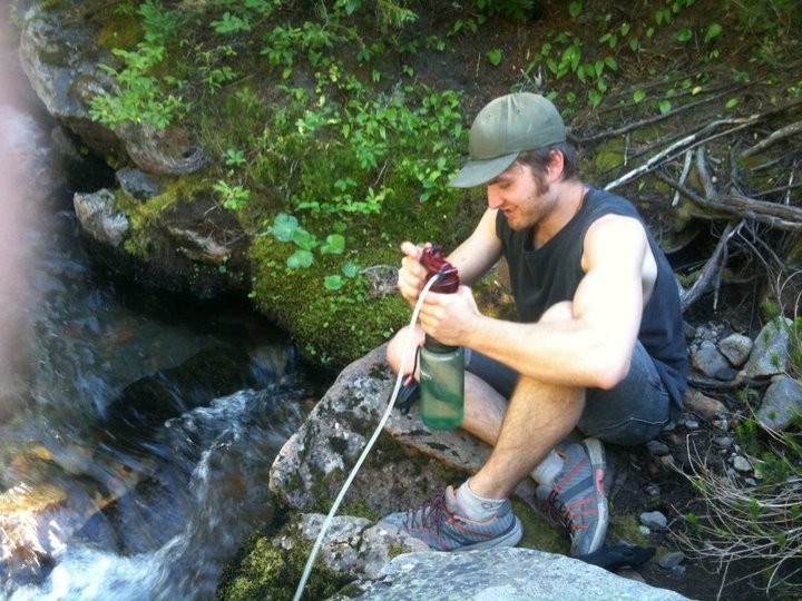 msr miniworks ex - andrew reisert filtering water in mt. rainier national park. the...