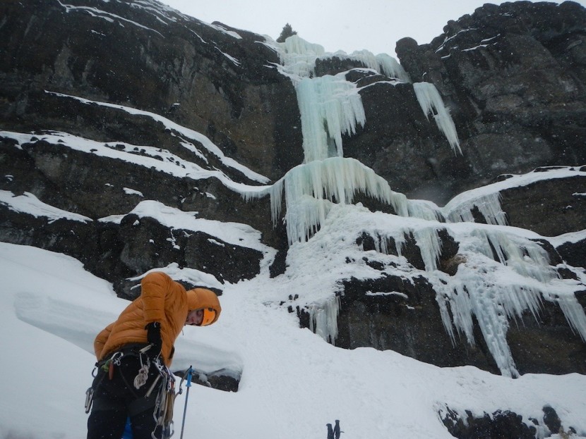 brooks range mojave - kevin racking up in the brooks range mojave.  hyalite canyon, mt