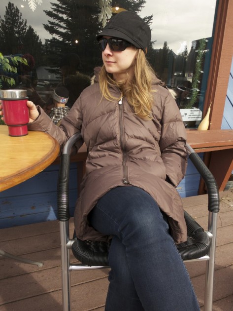 mountain hardwear downtown coat for women - wearing the mountain hardwear downtown coat around town. this thick...