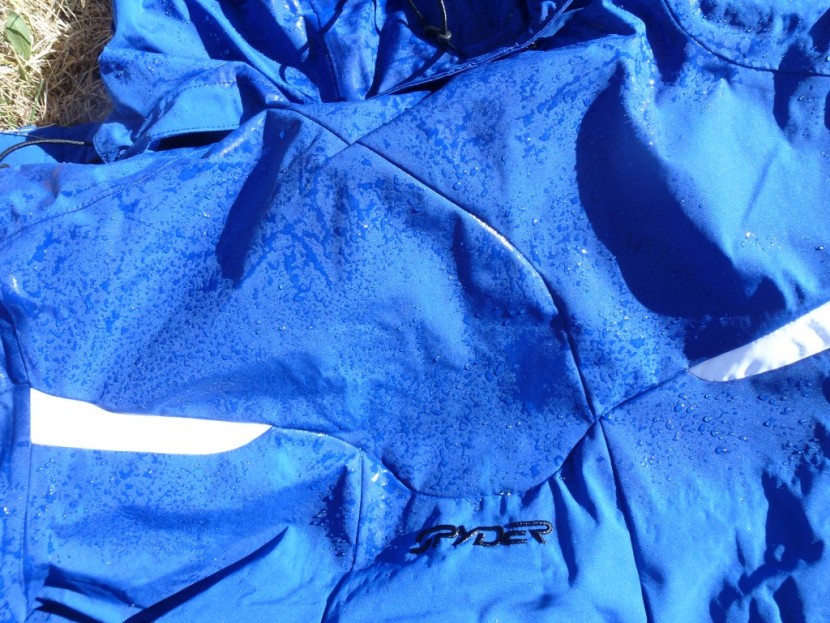 spyder sentinel - the back of the spyder sentinel after the sprinkler test. fabric...