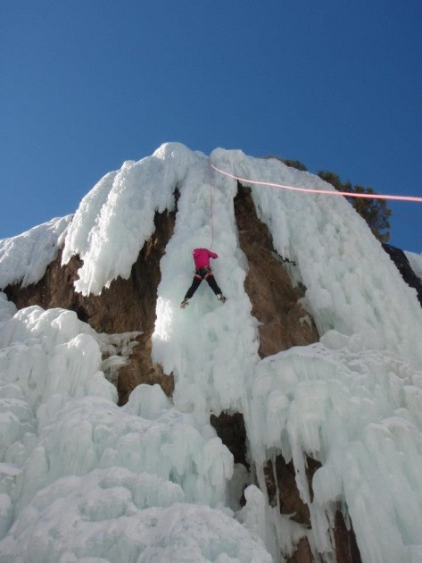 la sportiva nepal cube gtx for women - boot testing in ouray, colorado. the stiff full shank of the la...