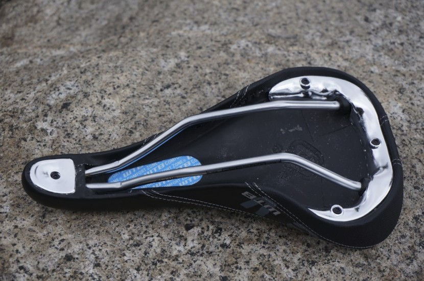 wtb pure - a cut out in the shell that wtb calls "the comfort zone" is designed...