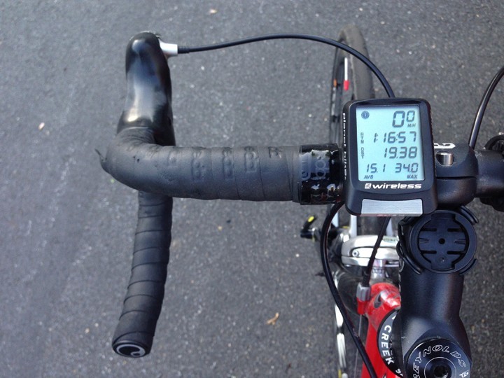 planet bike protege 9.0 wireless - the prot&eacute;g&eacute; 9.0 on the handlebars.