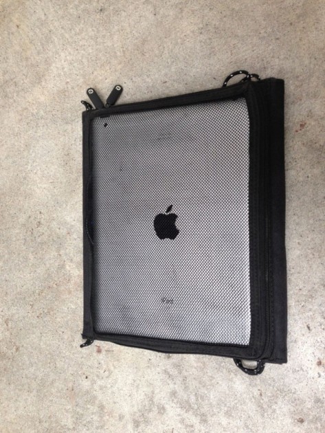goal zero nomad 13 - the generous pouch on the nomad 13 is just big enough to hold an ipad.