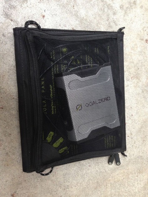 goal zero nomad 13 - the generous pouch on the nomad 13 holds the sherpa 50 battery pack...
