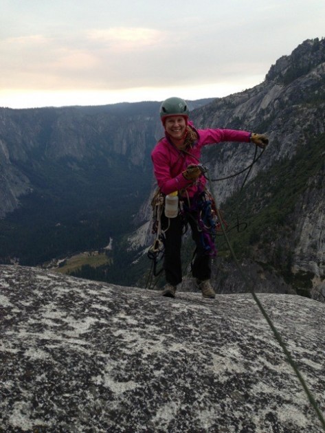 black diamond vector for women - finishing the lost arrow spire tip (and thankful to have survived...