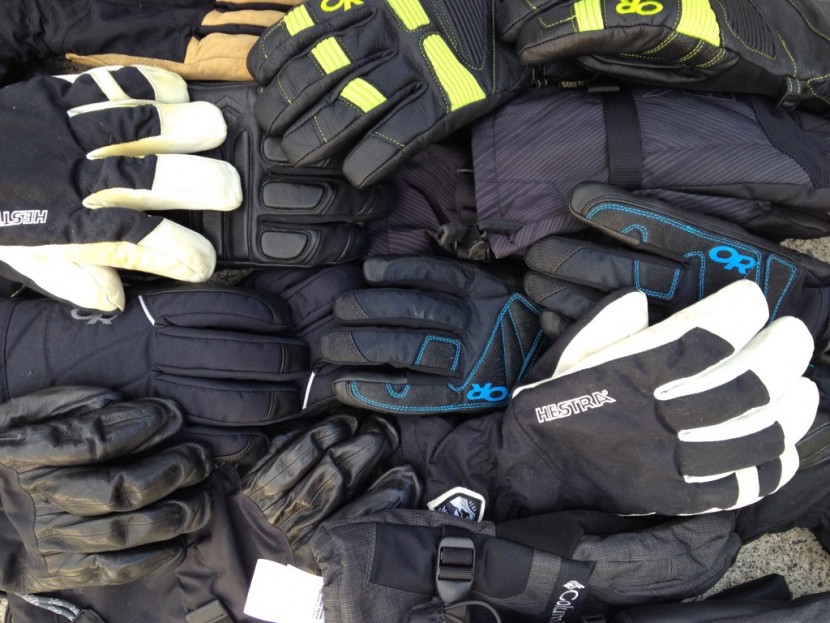 ski gloves - we would regularly ski with a backpack full of ski gloves, switching...