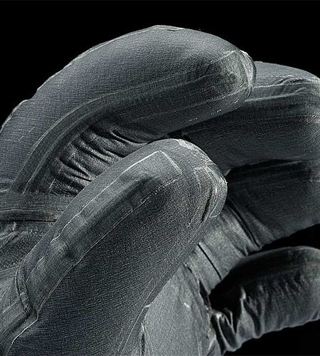 arc'teryx alpha sv glove - showing the exceptionally thin seam taped used on the arc'teryx...