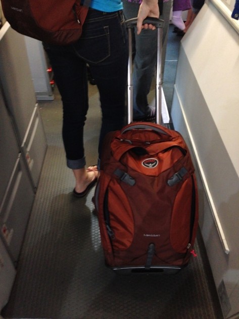 osprey meridian 22 - tough and rugged, the meridian gets ready to board a flight to denver.