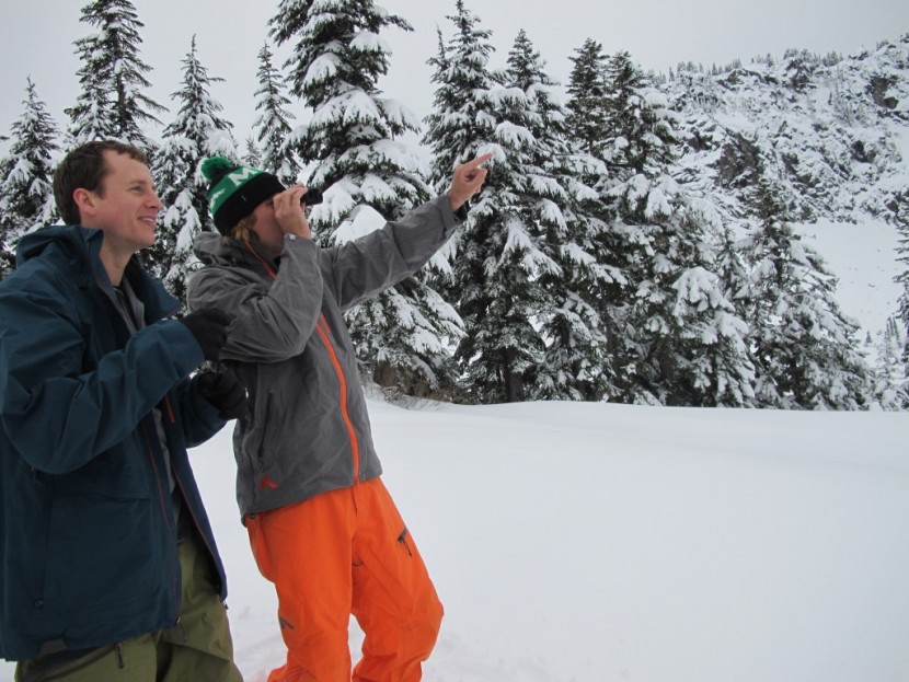 nikon trailblazer 8x25 atb - john and sakeus scoping lines on nearby bear paw mountain with the...