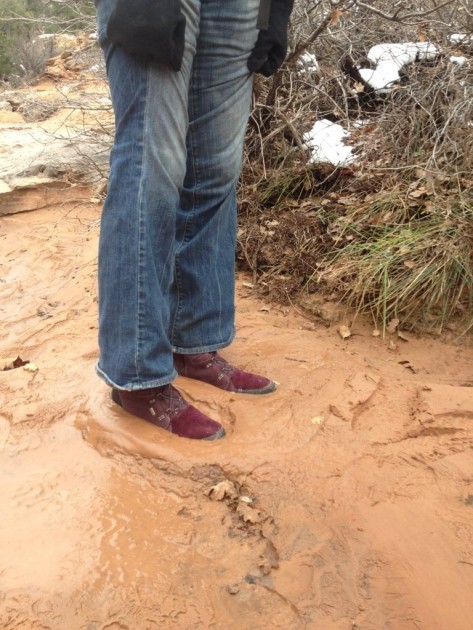 ahnu northridge - is it a mud puddle or quicksand!? either way, the northridge...