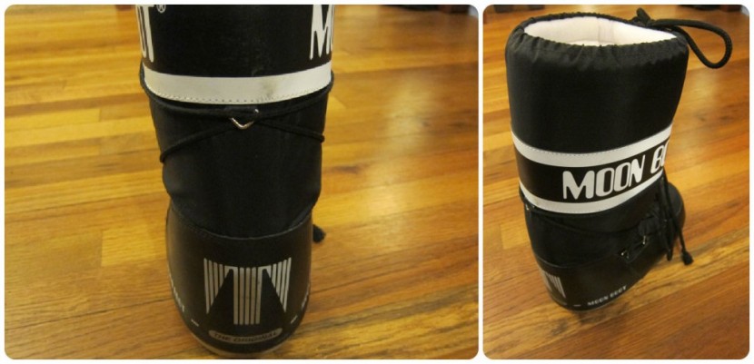 tecnica moon boot - the moon boot's backside. this boot's laces wrap around the backside...