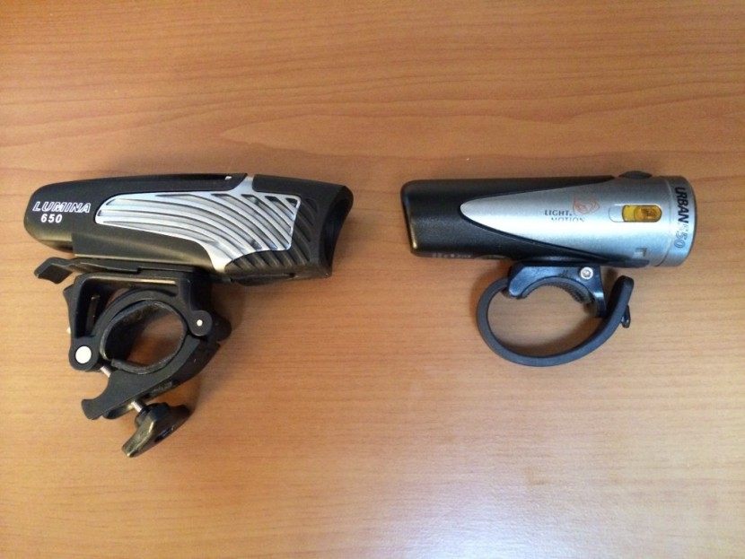 light and motion urban 550 - the niterider lumina 650 and 500 (left) are 22% larger and 23%...