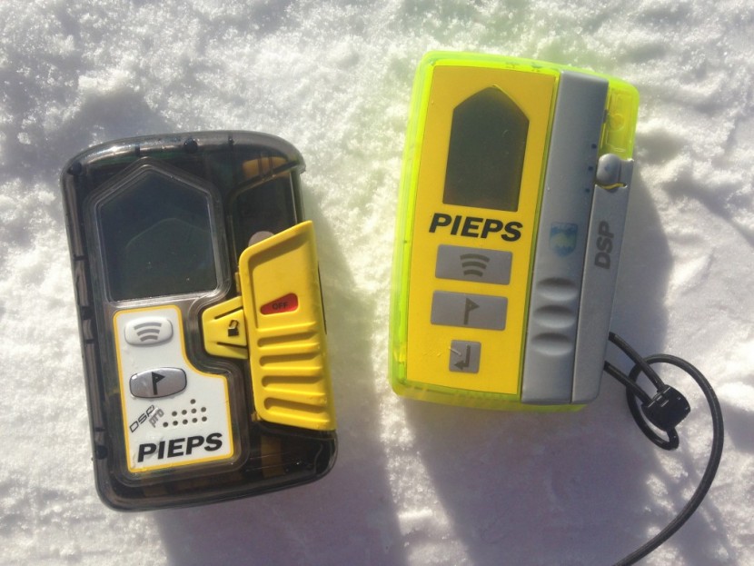 pieps dsp pro - comparing the new dsp pro (left) and the older pieps dsp (right)