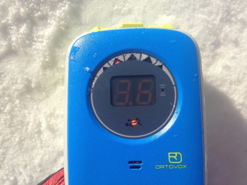 ortovox zoom+ - the light on the two "person" icons in the middle of the beacon...