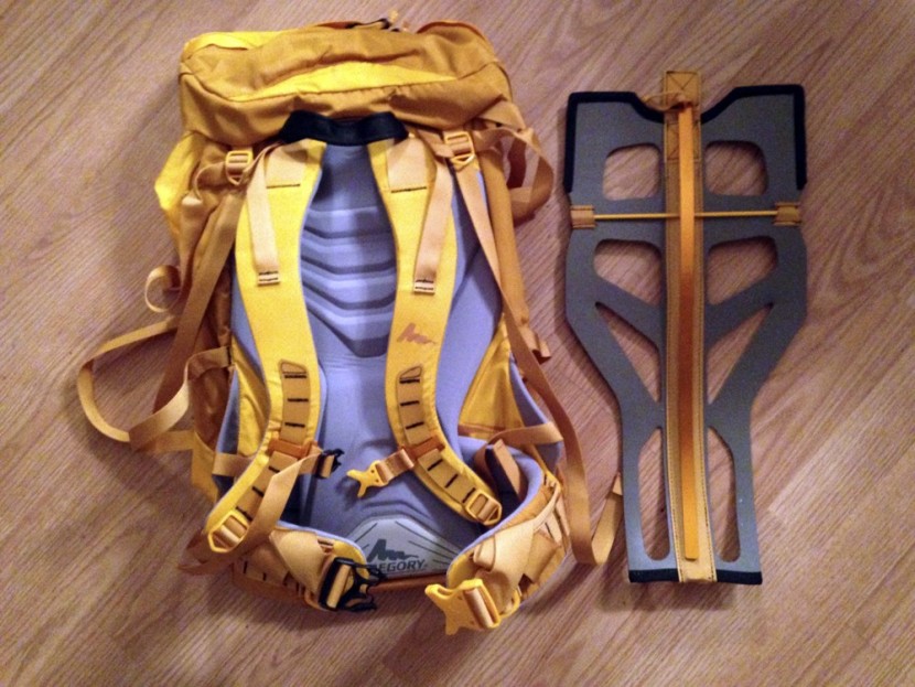 backpacks backpacking - a pack with a removable framesheet and support stay. on the right...