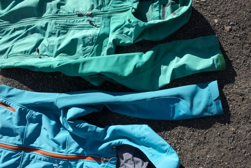 outdoor research enchainment for women - a comparison of the hybrid designs of the or enchainment (top) and...