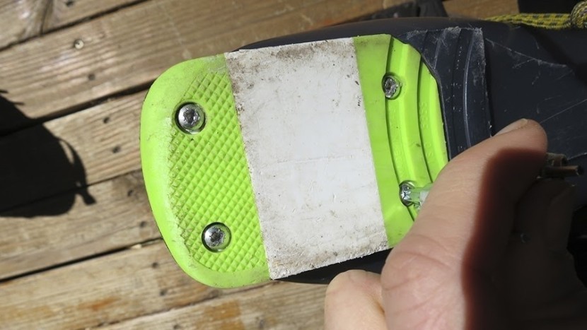 ski boots - these replaceable soles showed signs of wear and tear after a...