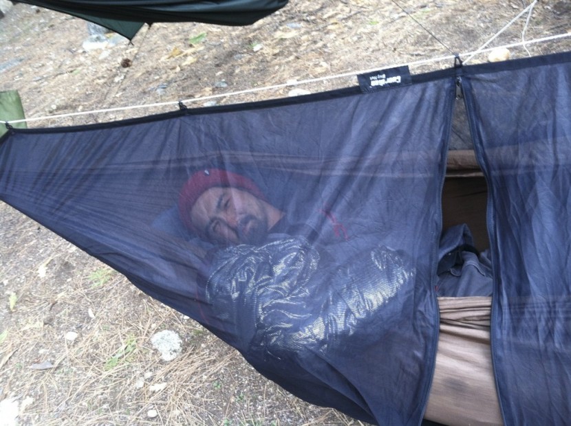 eagles nest outfitters guardian bug net - the small net does not affect the sleeper although it does obscure...