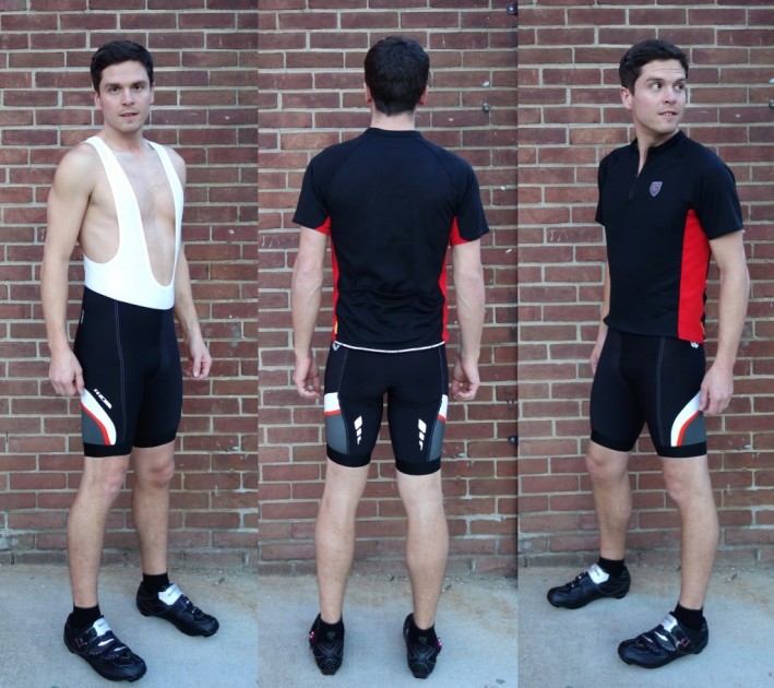 pearl izumi p.r.o. in-r-cool bib short - arying views of the p.r.o. in-r-cool bib.