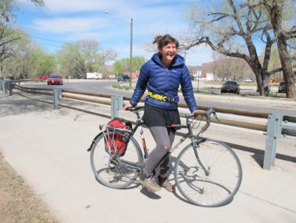 Rylee shows off the wearable design of the Hiplok V1.50 while running ...