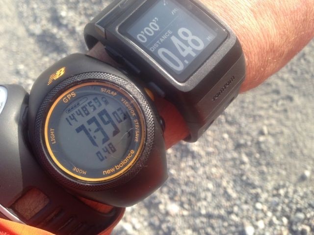 new balance gps trainer - side-by-side size comparison of the new balance and nike watches.