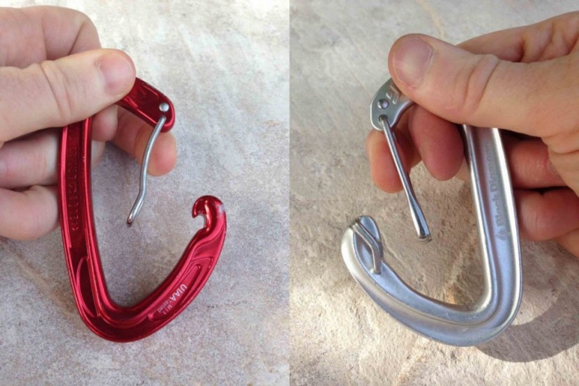 mad rock ultra light wire - the exposed notch on the ultralight's (left) wiregate can get...