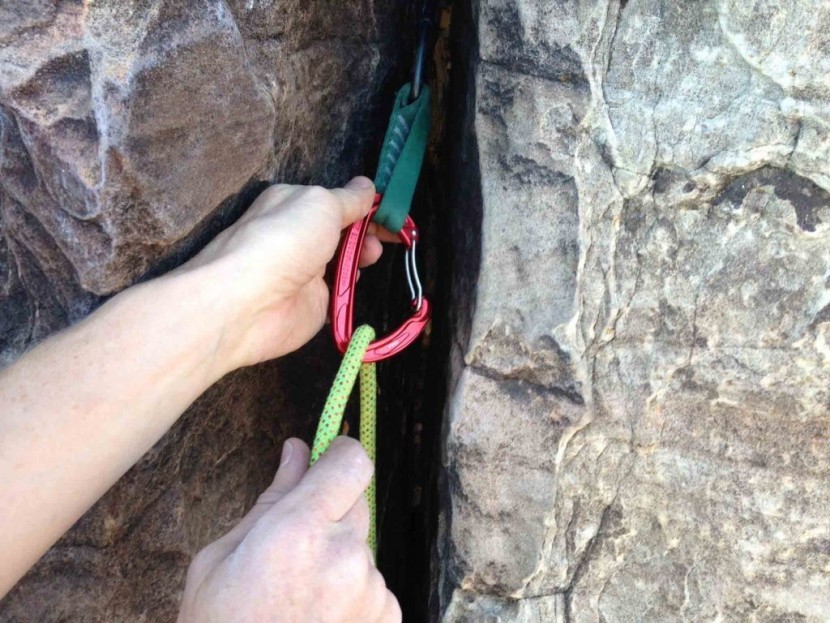 mad rock ultra light wire - the bent wiregate on this carabiner is easy to clip.