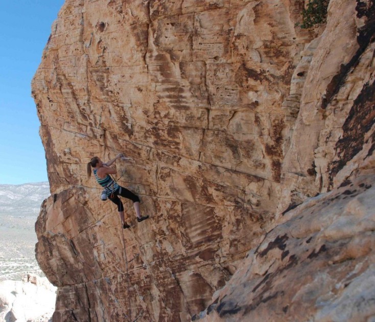 camp orbit - cam mckenzie ring on a steep red rocks climb. the camp orbit is a...