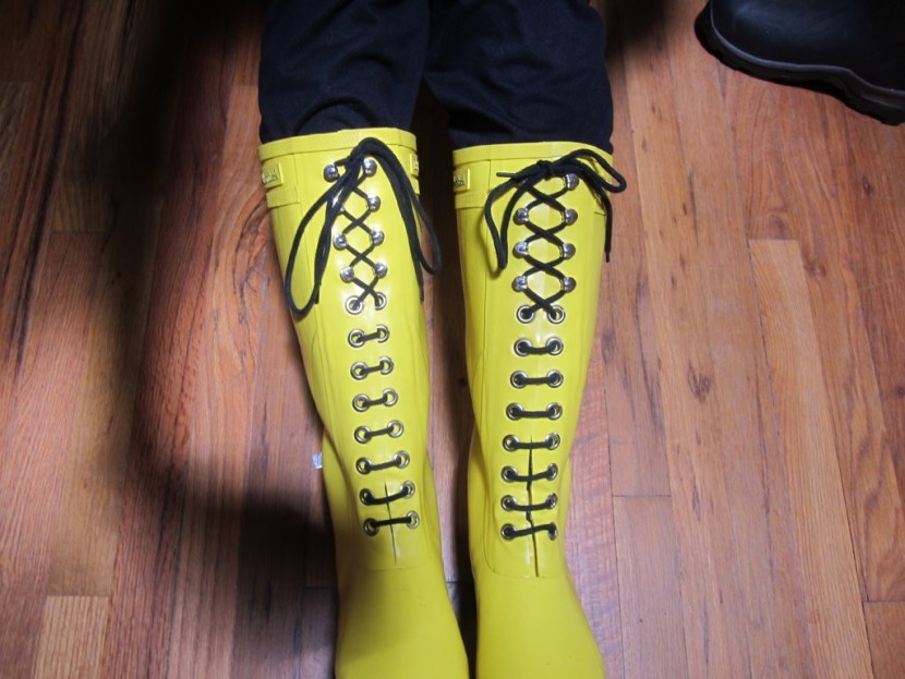 ilse jacobsen long, classic - on the left, you can see the laces tightened up. although it's hard...