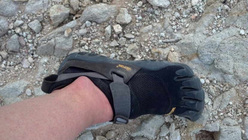 vibram fivefingers treksport for women - this photo highlights the hook and loop closure system that is used...