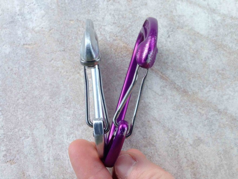 carabiner - not only do the shrouded noses of the black diamond oz (left) and...