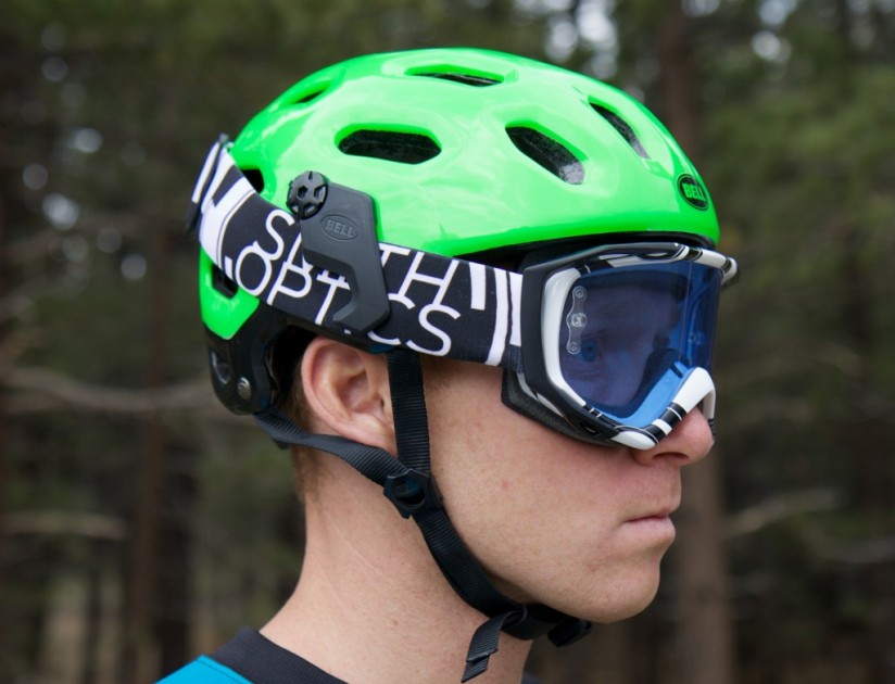 bell super - the super worn with goggles and the visor replaced by the goggle...