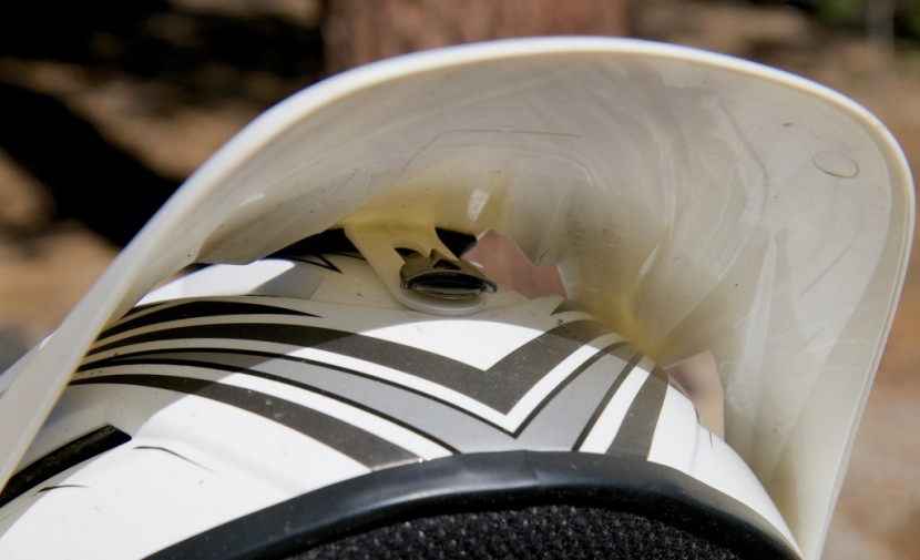 bell sanction - the sanction's visor is fixed in place by a low profile metal...