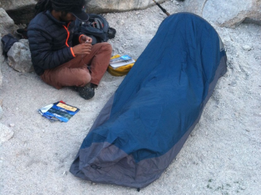 outdoor research alpine bivy - the high quality nylon fabric showed no sign of wear despite heavy...