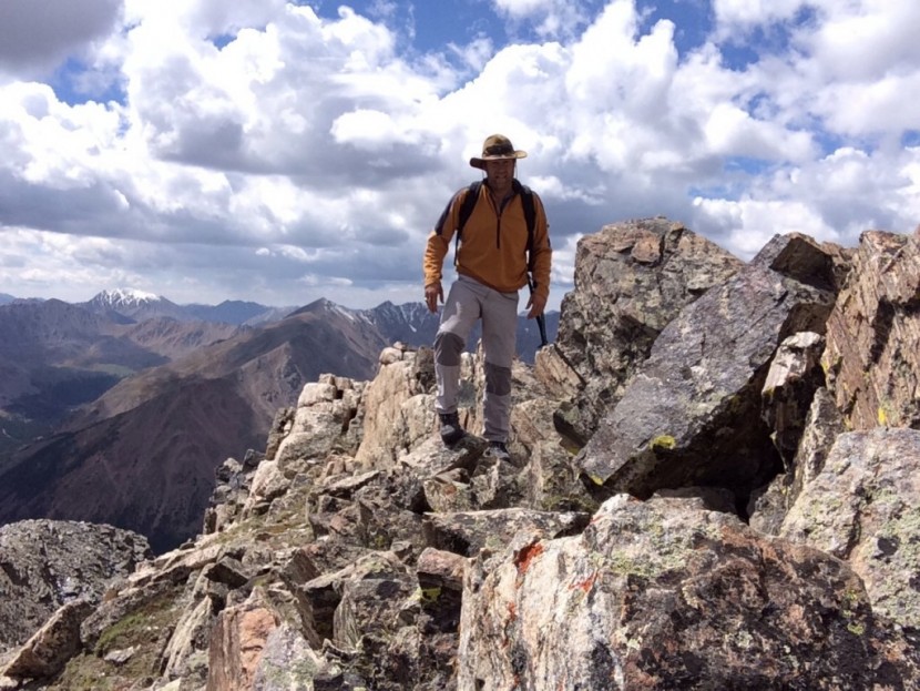 patagonia drifter a/c gore-tex - brandon lampley, nears the summit of south massive outside...