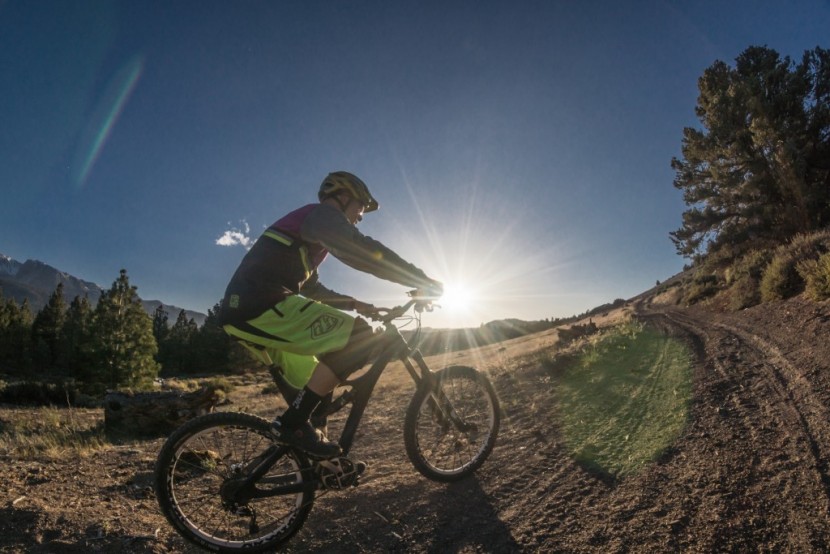 troy lee a1 - luke lydiard utilizes the a1's awesome visor to shade his eyes while...