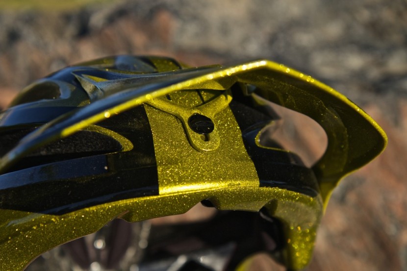 troy lee a1 - the thumbscrew beneath the a1's visor is used to fix the visor in...