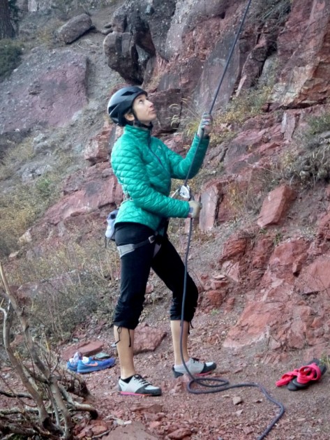 the north face thermoball jacket for women - brittany shows off the thermoball's cute diamond baffling and...