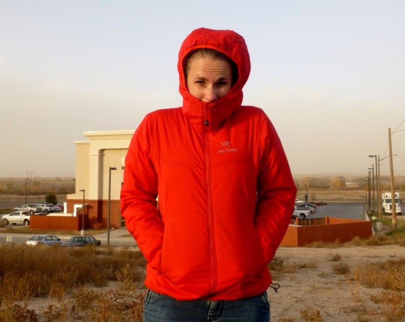 arc'teryx atom ar hoody for women - the winds in la junta, co were high and frigid...making it a perfect...
