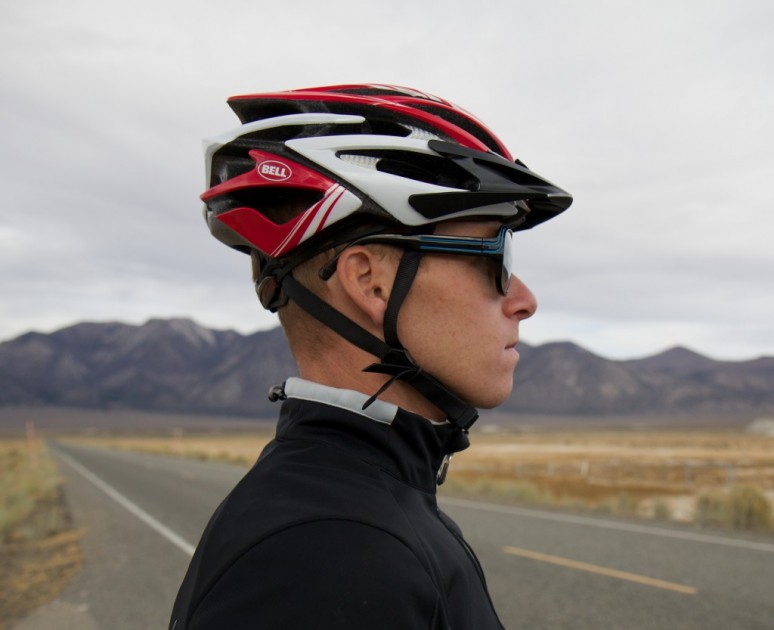 bell volt - side view of the bell volt with the visor attached. this visor is...