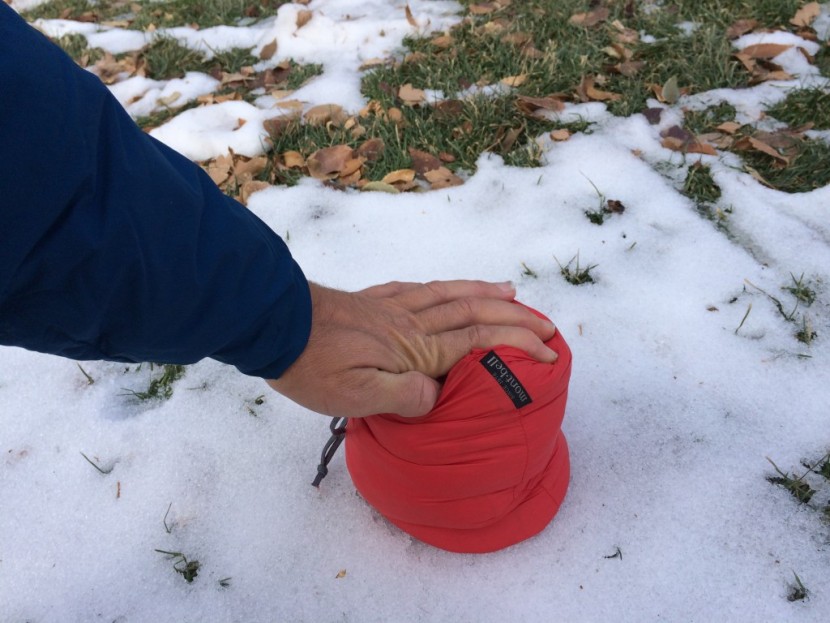 montbell ul thermawrap jacket - the thermawrap comes with a small, light stuff sack. for thruhikers...