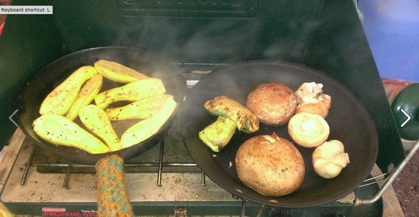 cooking up the local mushrooms!