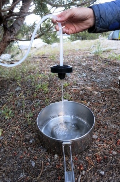 msr autoflow gravity filter - as you can see from the bubbles, the autoflow works fast!