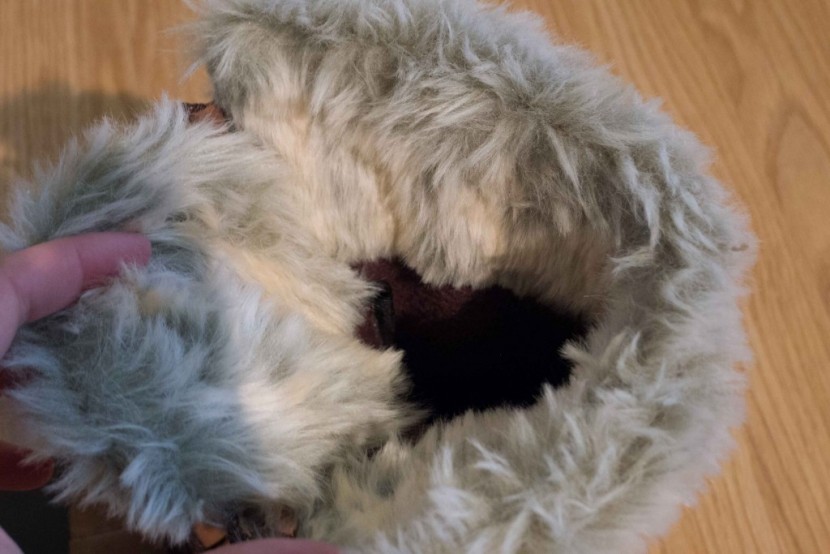 the north face nuptse purna - the fluffy faux fux cuff adds some comfort; however, the footbed is...