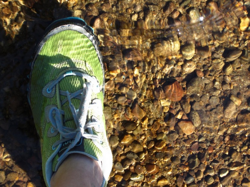 ahnu sugarpine air mesh for women - submerged in a shallow creek, the breathable mesh kept out feet...