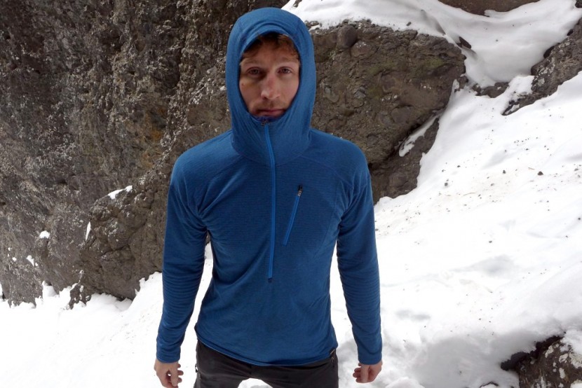 patagonia capilene 4 expedition weight 1/4 zip hoody - the hood closure on the patagonia capilene 4 expedition weight 1/4...